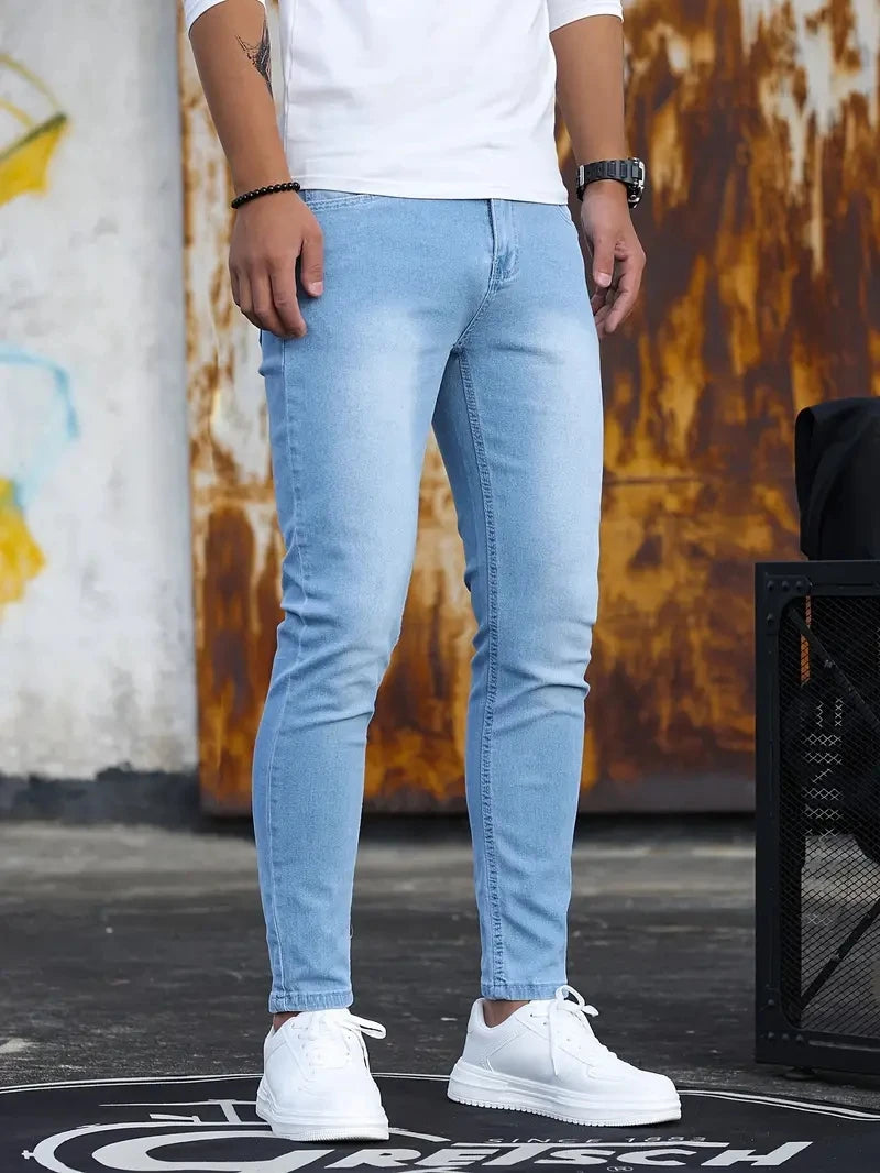 Fashion Casual Mens Stretch Skinny Jeans Male Slim Fit Pencil Denim Cowboys Aesthetic Pants Men Clothing ﻿ - reetell