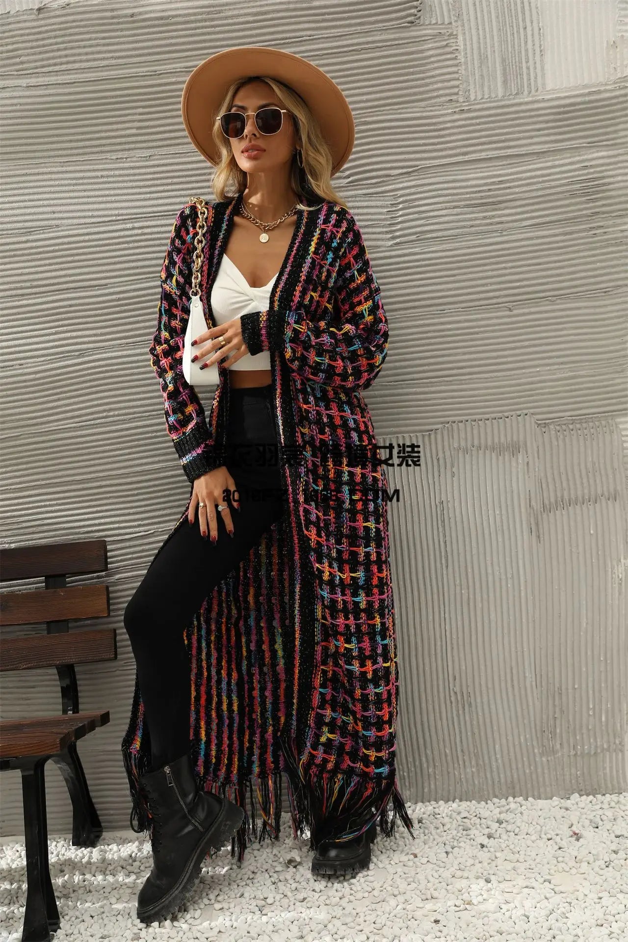 2023 Winter New Large Size Fringe Long Cardigan Coat Sweater Knitted Cardigan Women Korean Fashion Streetwear Cardigan - reetell