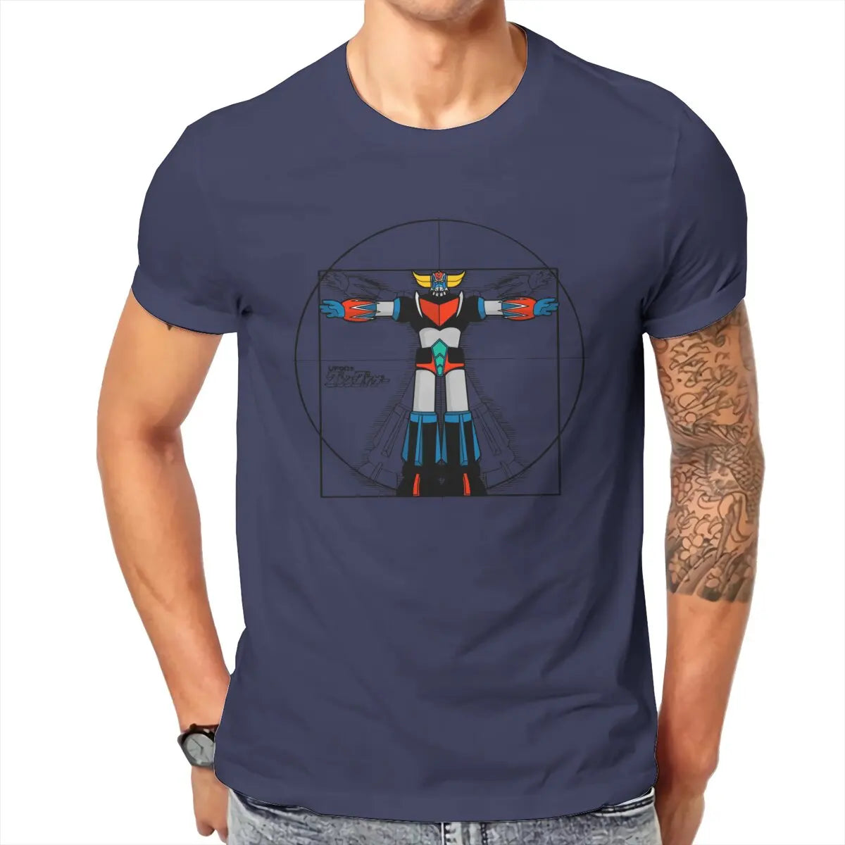 Men 192 Vitru Grendizer Goldorak UFO Robot T Shirt  100% Cotton Clothing Vintage Short Sleeve Tee Shirt Gift Idea T-Shirts - reetell