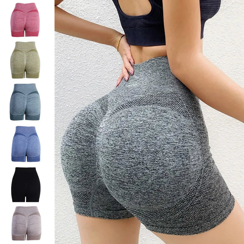 Lady Yoga Shorts High Waist Workout Shorts Fitness Yoga Lift Butt Fitness Women Yoga Gym Running Short Pants Sportswear - reetell