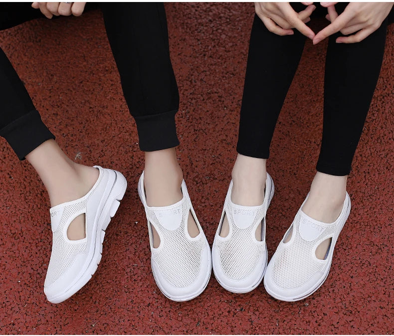 Women Walking Men Fitness Mesh Slip-On Light Loafers Summer Sports Shoes Outdoor Flats Breathable Running Sneakers Size 35-48