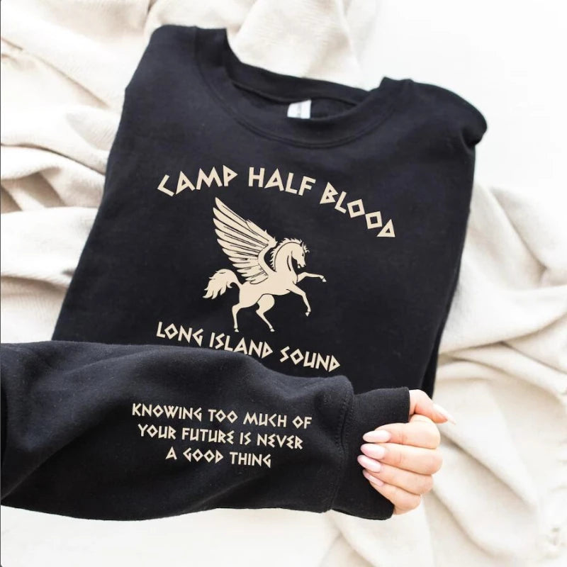 Camp Halfblood Sweatshirt Women Pullover Camp Jupiter Sweatshirts Camp Half-Blood Bookish Graphic Hoodies Unisex Streetwear - reetell