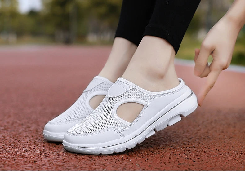 Women Walking Men Fitness Mesh Slip-On Light Loafers Summer Sports Shoes Outdoor Flats Breathable Running Sneakers Size 35-48