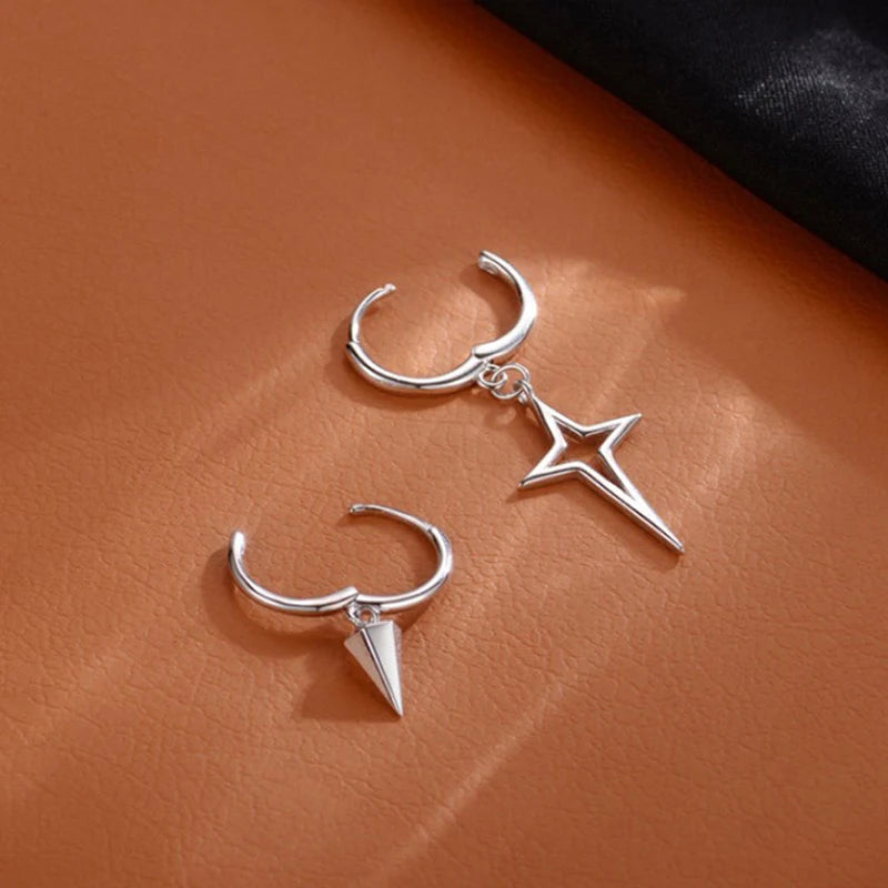 Fashion Men Women Metal Hoop Cross Drop Dangle Ear Studs Earrings Party Punk Earring Jewelry long earrings