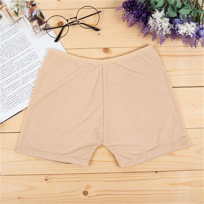 Soft Cotton Seamless Safety Short Pants Summer Under Skirt Shorts Modal Ice Silk Breathable Short Tights Polyester Underwear - reetell