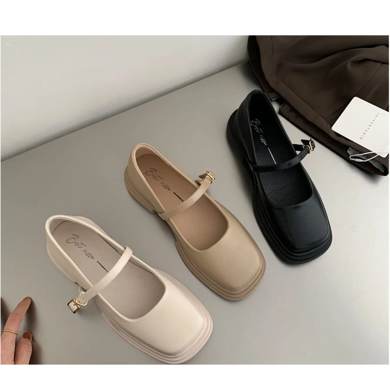 Soft Soles Women Shoe Comfortable Japanese Thick Soled Leather Shoes Women Spring Autumn New 2024 British Style Shoes for Women - reetell