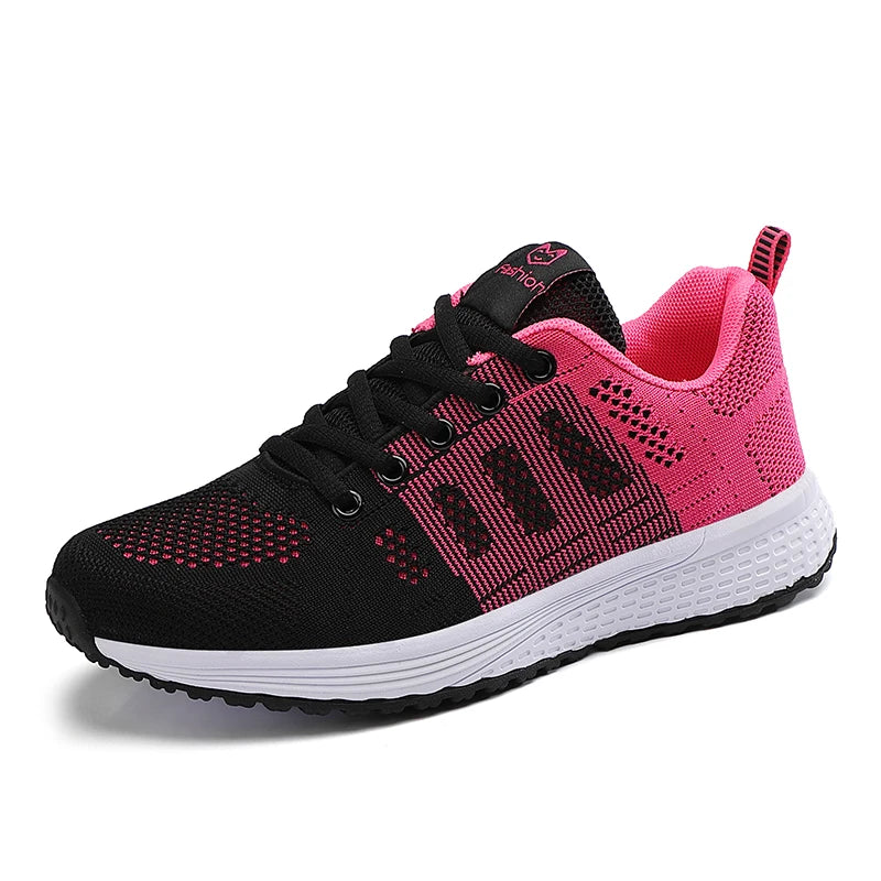 Wedges Shoes for Women Sneakers Mesh Breathable Casual Female Shoes Flat Light Lace-Up Summer Running Shoes Woman Vulcanize Shoe