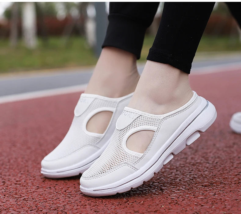 Women Walking Men Fitness Mesh Slip-On Light Loafers Summer Sports Shoes Outdoor Flats Breathable Running Sneakers Size 35-48