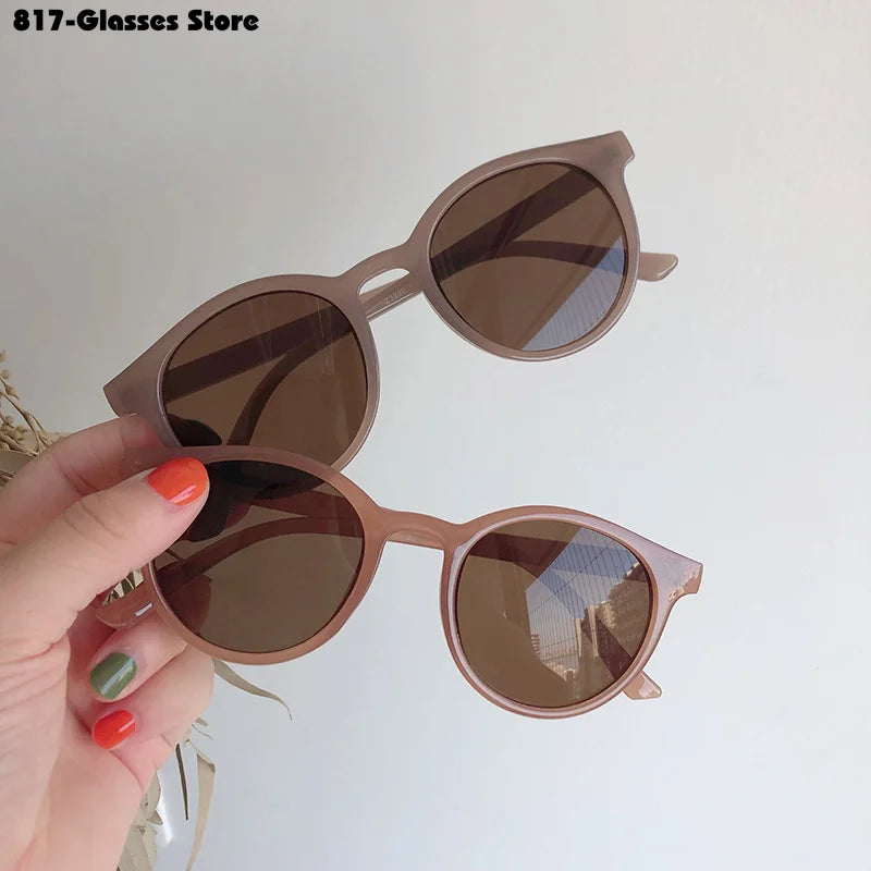 2024 New Vintage Women's Sunglasses  Fashion Trendy Small Round Frame Driving Eyewear очки солнечные женские - reetell