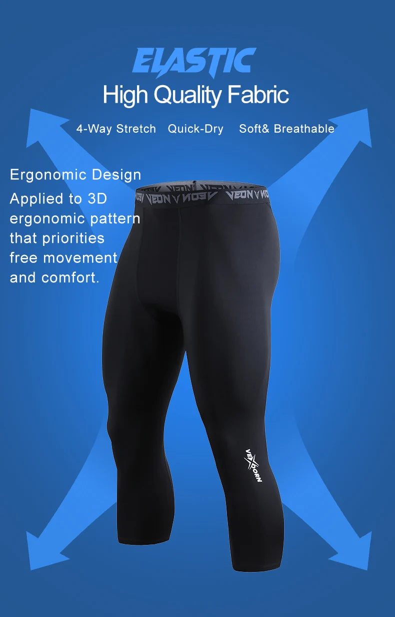 Mens Compression Pants Tights Cool Dry Leggings Sports Baselayer Running Tights Athletic Workout Active Shorts