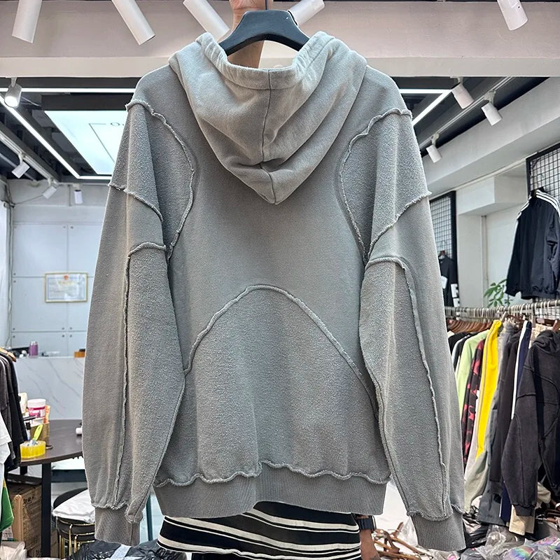 Reverse design process solid color hoodie - reetell