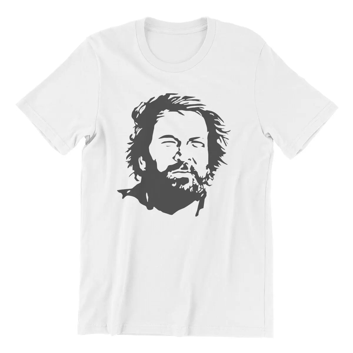 Actor Bud Spencer  T Shirt for Men Cotton Novelty T-Shirts  2021 Fashion Graphic Old School Tees Short Sleeve Clothes Plus Size