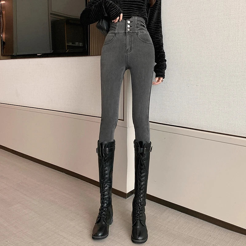 ZOENOVA Woman Jeans Vintage High Waist Women Skinny Pencil  Slim Stretch Denim Pants Tight Trousers 2023 Pant Y2K Korean Fashion - reetell