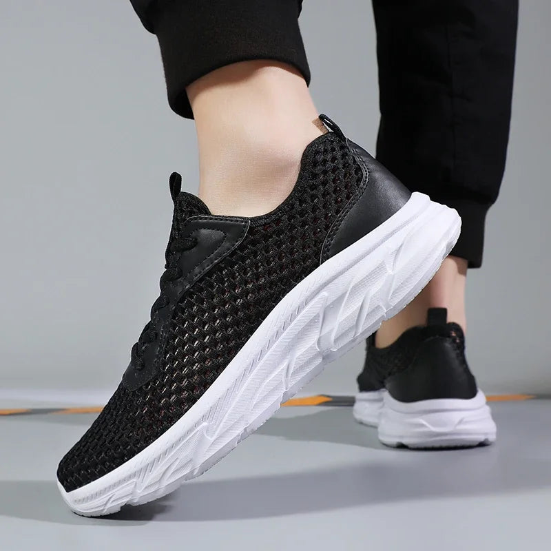 YRZL Mens Shoes Breathable White Running Sneakers for Men Outdoor Lightweight Comfortable Mesh Shoes Walking Tennis Shoes Men - reetell