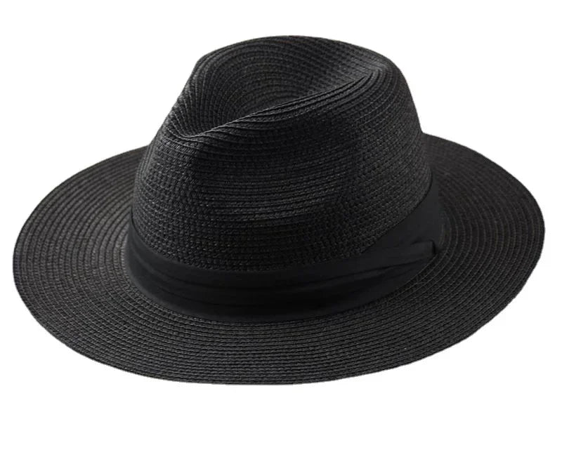 Large Size XL61-64cm Panama Hats Men Women Beach Wide Brim Straw Hat Lady Summer Sun Hats Plus Size Fedora Hat 55-57cm 58-60cm