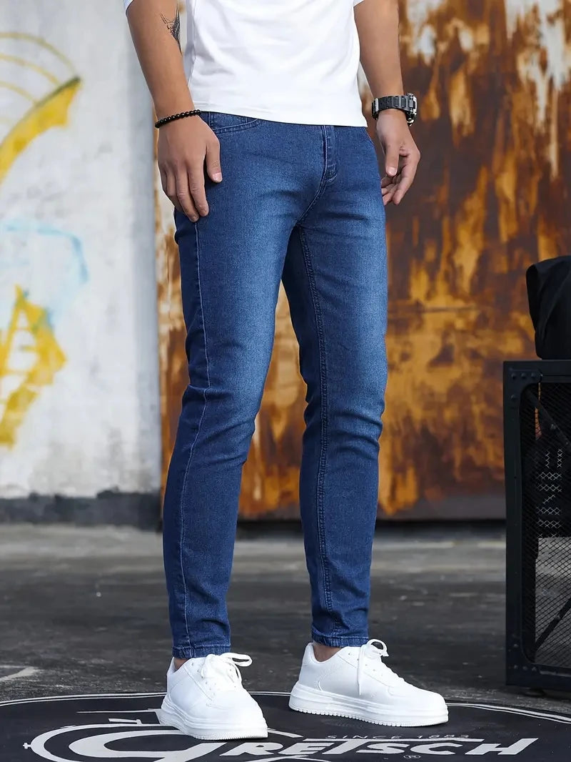 Fashion Casual Mens Stretch Skinny Jeans Male Slim Fit Pencil Denim Cowboys Aesthetic Pants Men Clothing ﻿ - reetell