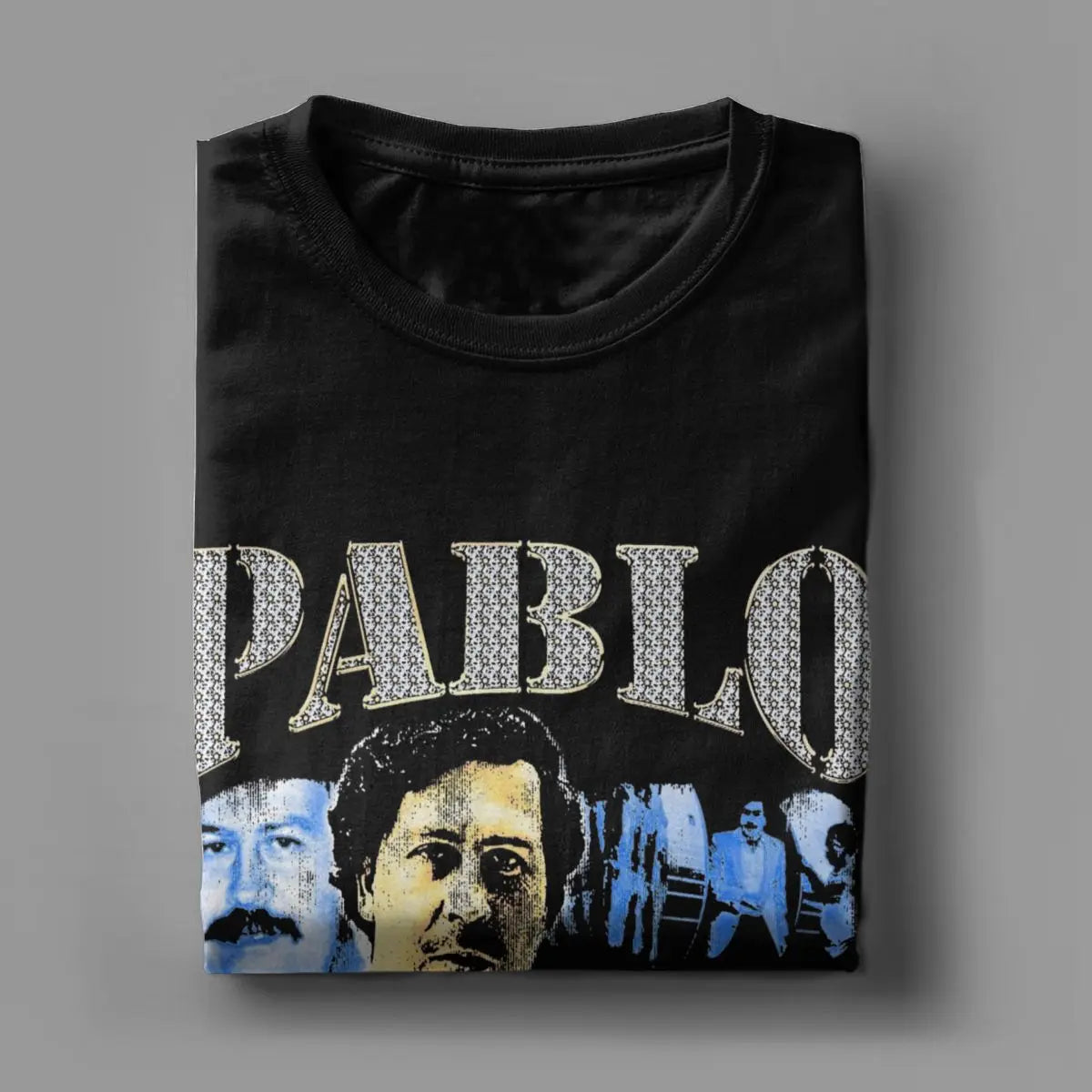 Cool Pablo Escobar 90s T-Shirts for Men Round Neck 100% Cotton T Shirts Short Sleeve Tee Shirt Classic Clothes - reetell