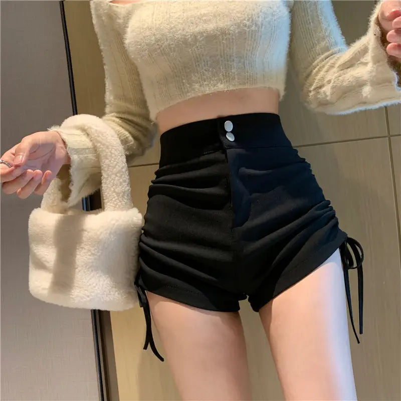 Booty Tight Short Pants for Woman To Wear High Waist Black Women's Shorts Skinny Mini Sexy Outfits Fashion Trend 2024 Low Price - reetell