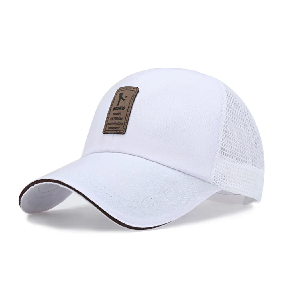 Summer Men Structured Baseball Cap Solid Cotton Adjustable Snapback Sun Hat for Men Women Outdoor Sports Hip Hop Baseball Hat