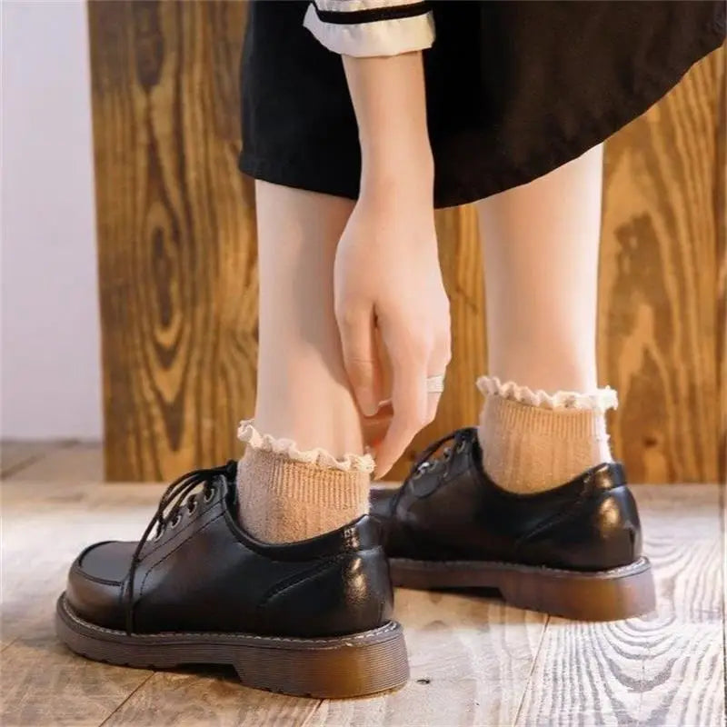 shoes women Oxfords Lace Up Brogue Shoes Flat Platform Ladies Non-slip Shoes Breathable Casual woman Low Footwear zapatos mujer - reetell