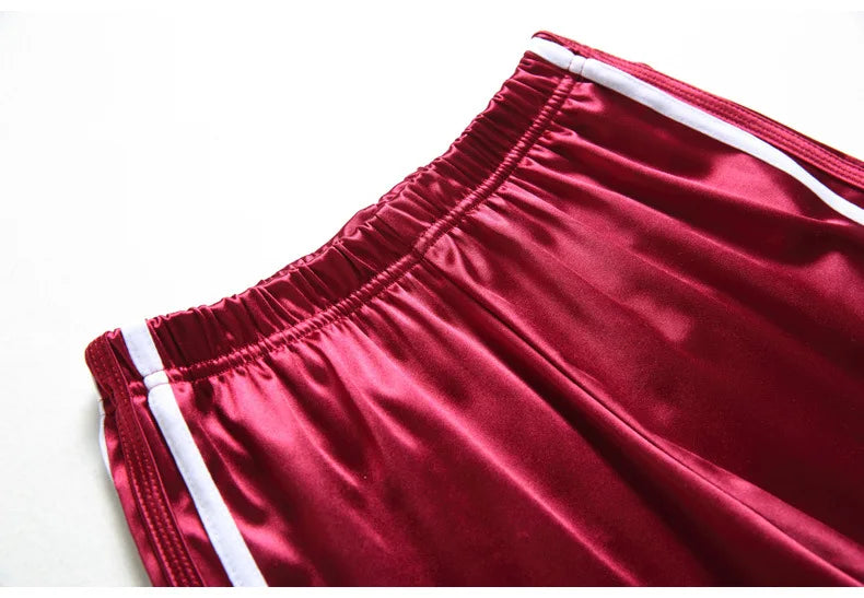 2024 Summer Women Satin Shorts High Waist Female Casual Beach Short Pants Elastic Ladies Fitness Running Sports Yoga Shorts - reetell