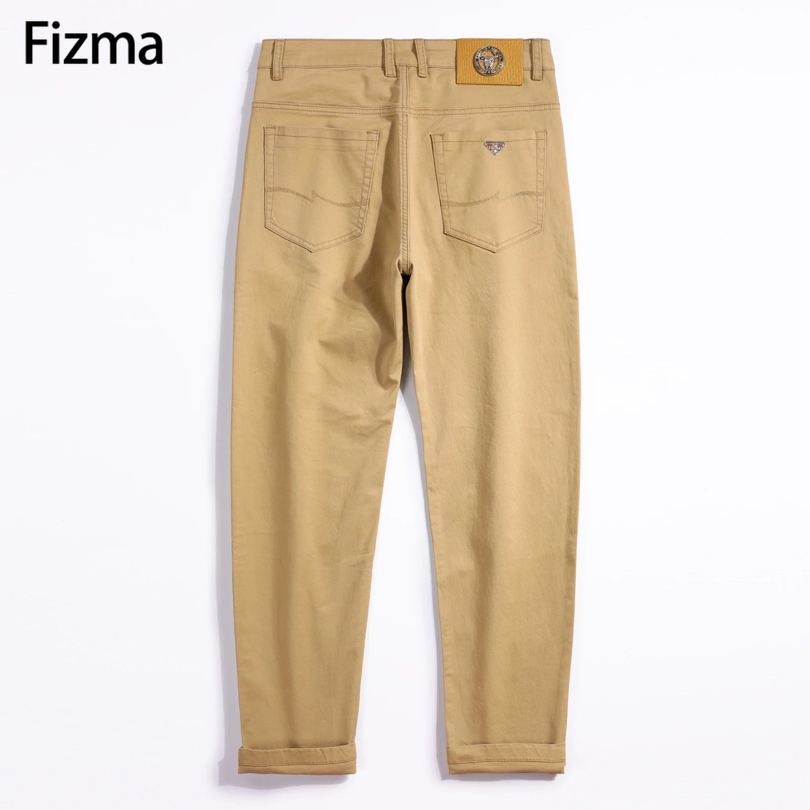 Fizma Man Pants Summer Business Casual Pants Classic Solid Color Loose Straight Trousers Brand Men's Clothing New In Baggy Pants - reetell