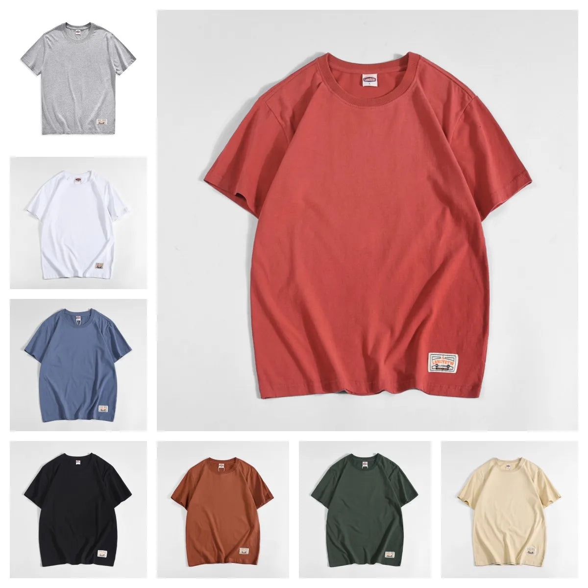 13 Colors Men's T-shirt Cotton Solid Color t shirt Men Causal O-neck Basic Tshirt Male High Quality Classical Tops - reetell