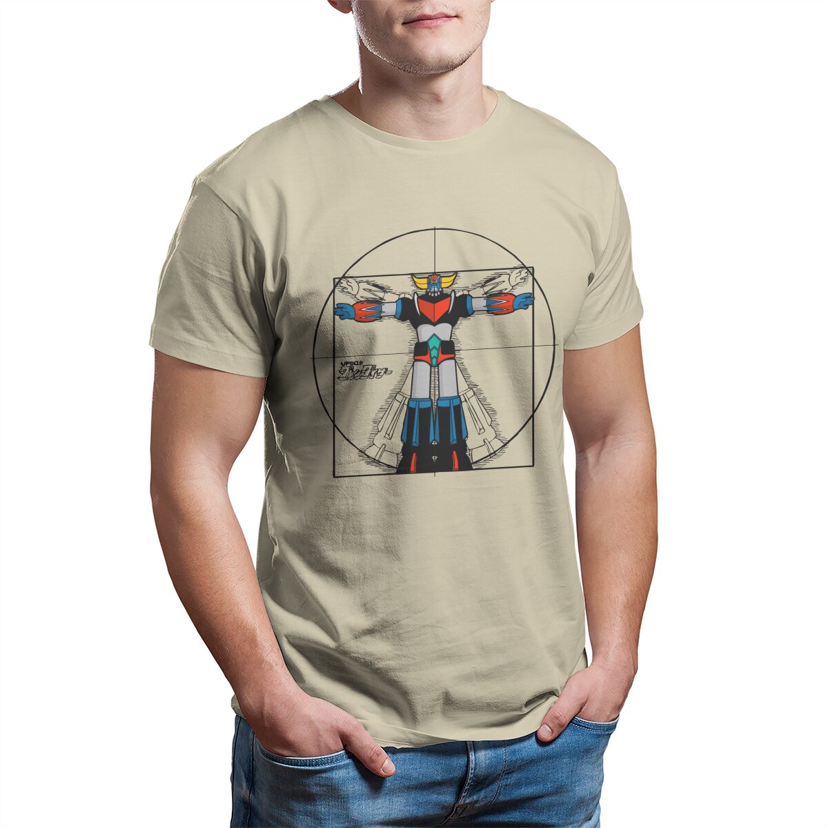 Men 192 Vitru Grendizer Goldorak UFO Robot T Shirt  100% Cotton Clothing Vintage Short Sleeve Tee Shirt Gift Idea T-Shirts - reetell