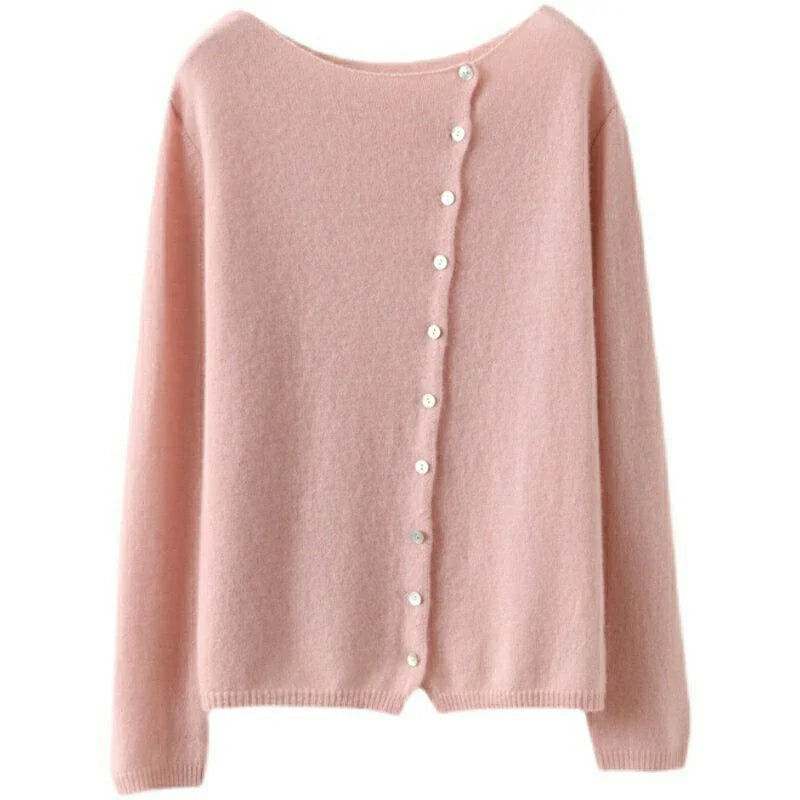 Autumn Winter Sweater Women Elegant Button Design Knitted Cardigans For Women Casual Sweaters - reetell