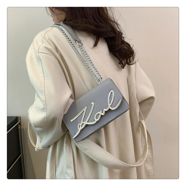 This Year's Popular Bags for Women New Fashion Letter Trend Shoulder Bag Ins Women's Crossbody Small Square Bag Наклонная Сумка - reetell