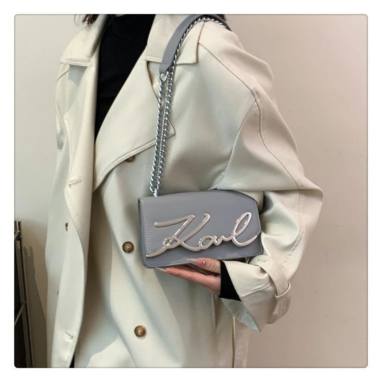 This Year's Popular Bags for Women New Fashion Letter Trend Shoulder Bag Ins Women's Crossbody Small Square Bag Наклонная Сумка - reetell