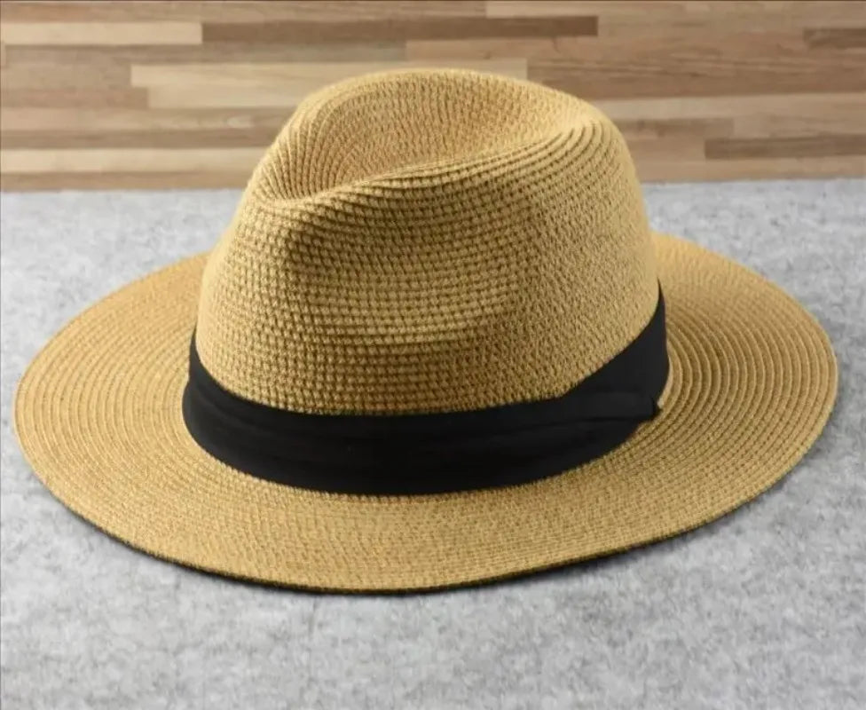 Large Size XL61-64cm Panama Hats Men Women Beach Wide Brim Straw Hat Lady Summer Sun Hats Plus Size Fedora Hat 55-57cm 58-60cm