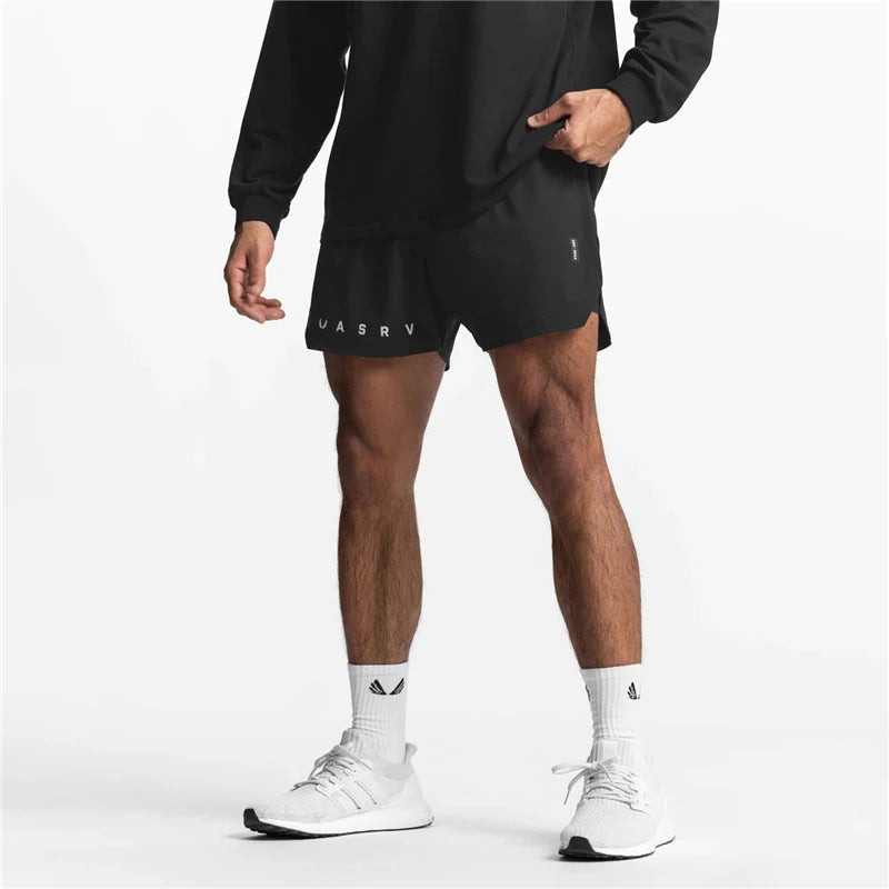 NEW 2024 Men's 2-in-1 Summer Running Shorts Breathable Quick-Dry Basketball Training Shorts Men Gym Fitness Exercise Short Pants - reetell