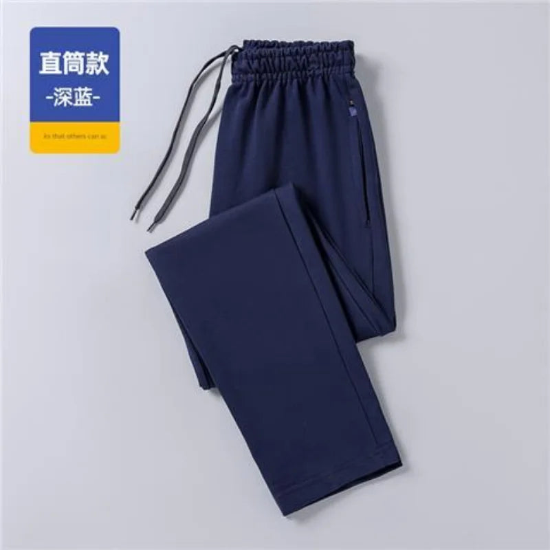 Men's Pants Winter New Casual Fleece Sweatpants Soft Drawstring Fleece Trousers Cotton Fashion Loose Fleece Running Pants - reetell