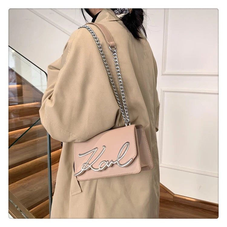 This Year's Popular Bags for Women New Fashion Letter Trend Shoulder Bag Ins Women's Crossbody Small Square Bag Наклонная Сумка - reetell