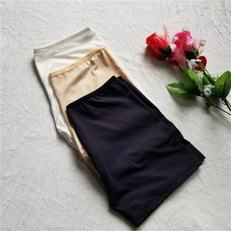 Soft Cotton Seamless Safety Short Pants Summer Under Skirt Shorts Modal Ice Silk Breathable Short Tights Polyester Underwear - reetell