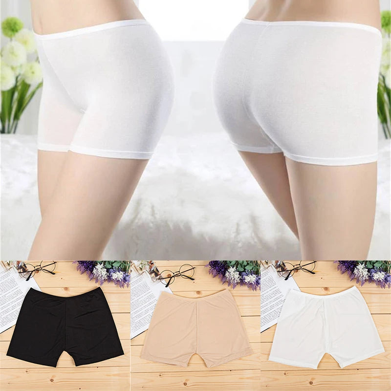 Soft Cotton Seamless Safety Short Pants Summer Under Skirt Shorts Modal Ice Silk Breathable Short Tights Polyester Underwear - reetell