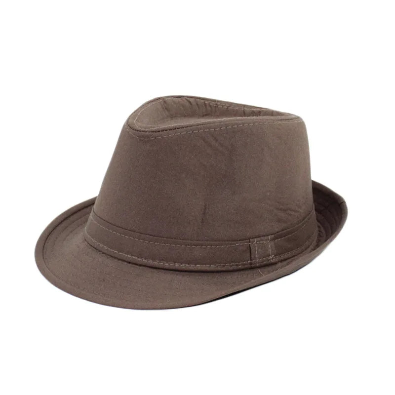 Linen Panama Solid  Jazz Hat Cowboy  Men's Women's Children's British Sun Hat