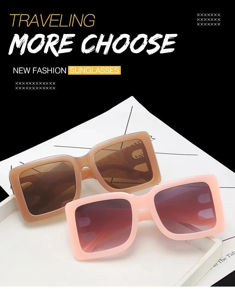 New Fashion Oversized The Letter B Square Luxury Trend Sunglasses Women Men Retro Rectangle Sunglasses Gafas De Sol - reetell