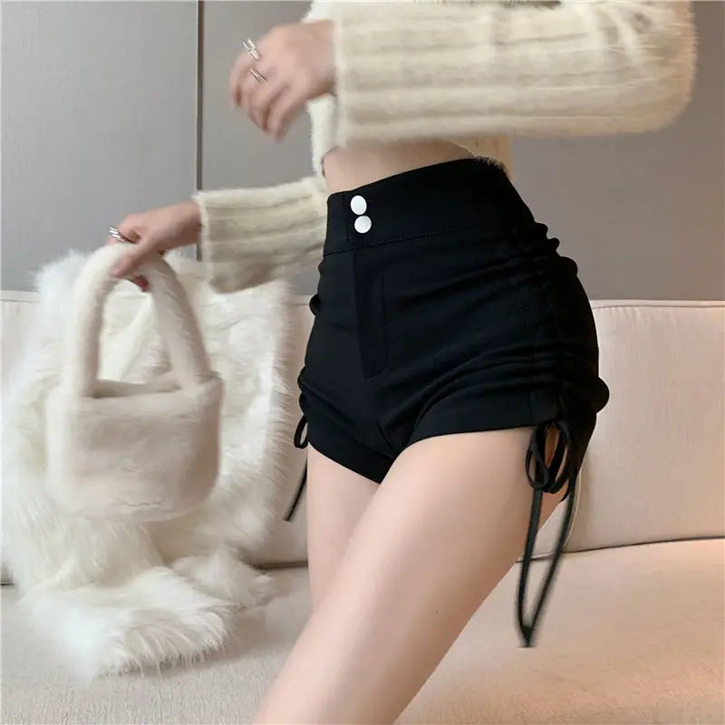 Booty Tight Short Pants for Woman To Wear High Waist Black Women's Shorts Skinny Mini Sexy Outfits Fashion Trend 2024 Low Price - reetell