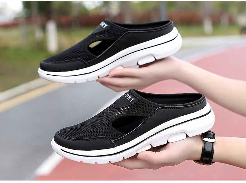 Women Walking Men Fitness Mesh Slip-On Light Loafers Summer Sports Shoes Outdoor Flats Breathable Running Sneakers Size 35-48