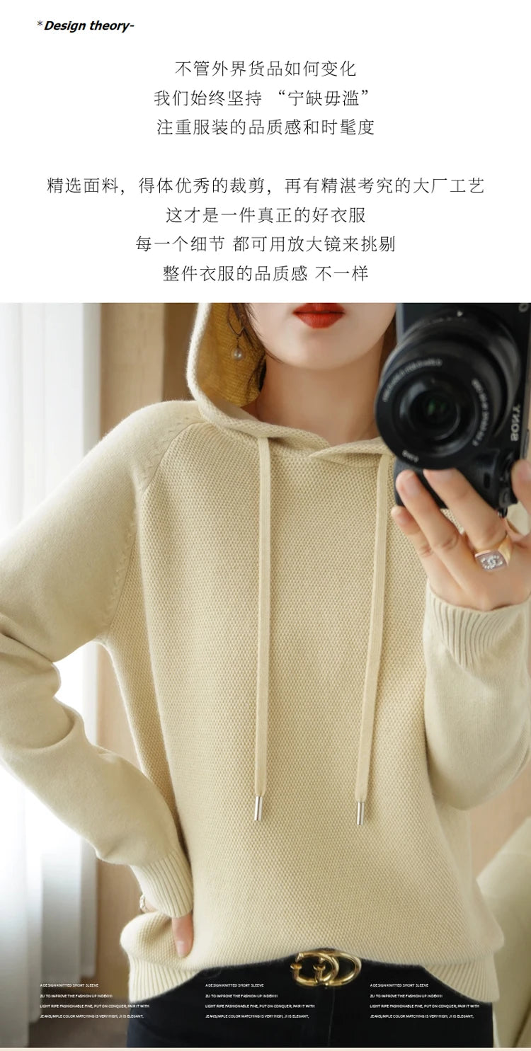 Hoodies And Sweatshirts Long Sleeve Sweaters For Women Wool Clothing New Arrivals Knitted Jumpers Female Outerwears Fashion Tops - reetell