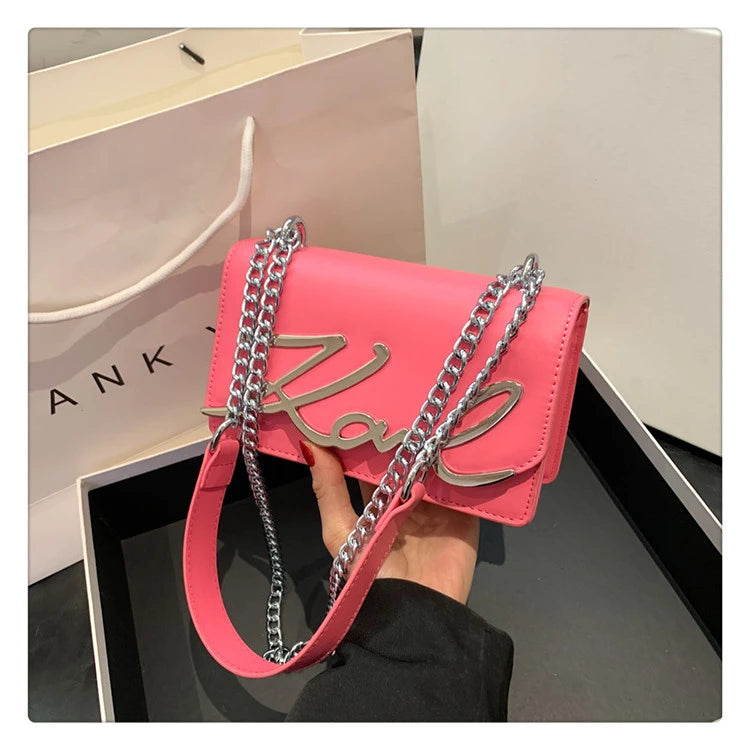 This Year's Popular Bags for Women New Fashion Letter Trend Shoulder Bag Ins Women's Crossbody Small Square Bag Наклонная Сумка - reetell