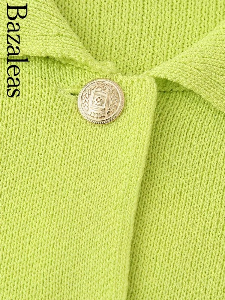 Traf Summer Fahion Sweater Short Sleeve Coat 2024 women's Knitted Jacket Elegant Button Cardigan - reetell