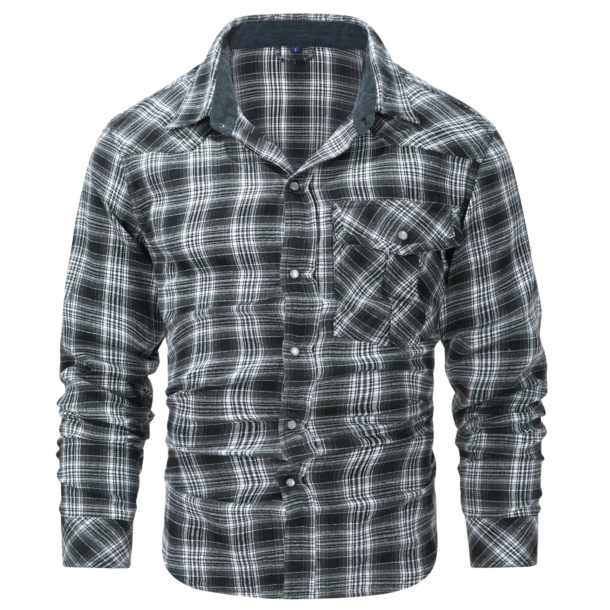 2024 Spring and Autumn New Fashion Plaid Flannel Long-Sleeved Shirt Men's Casual Relaxed Comfortable Breathable Plus-Size Shirt