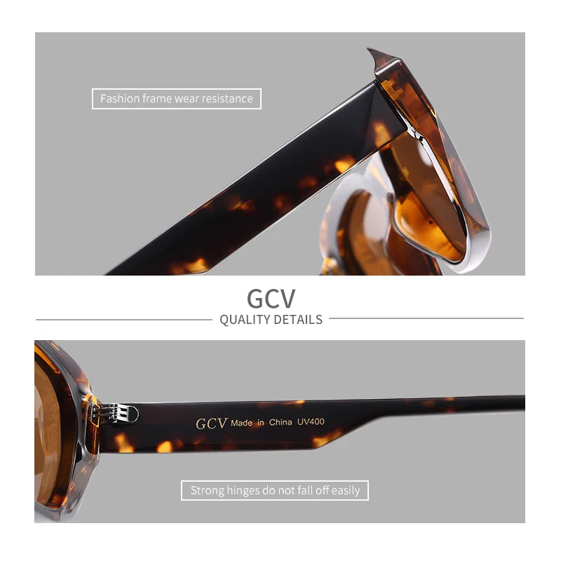 GCV Brand Acetate Cat Eye Polarized Sunglasses Women Fashion Outdoors  Eyewear Uv400 Ultraviolet-Proof Quality Of Luxury Goods - reetell