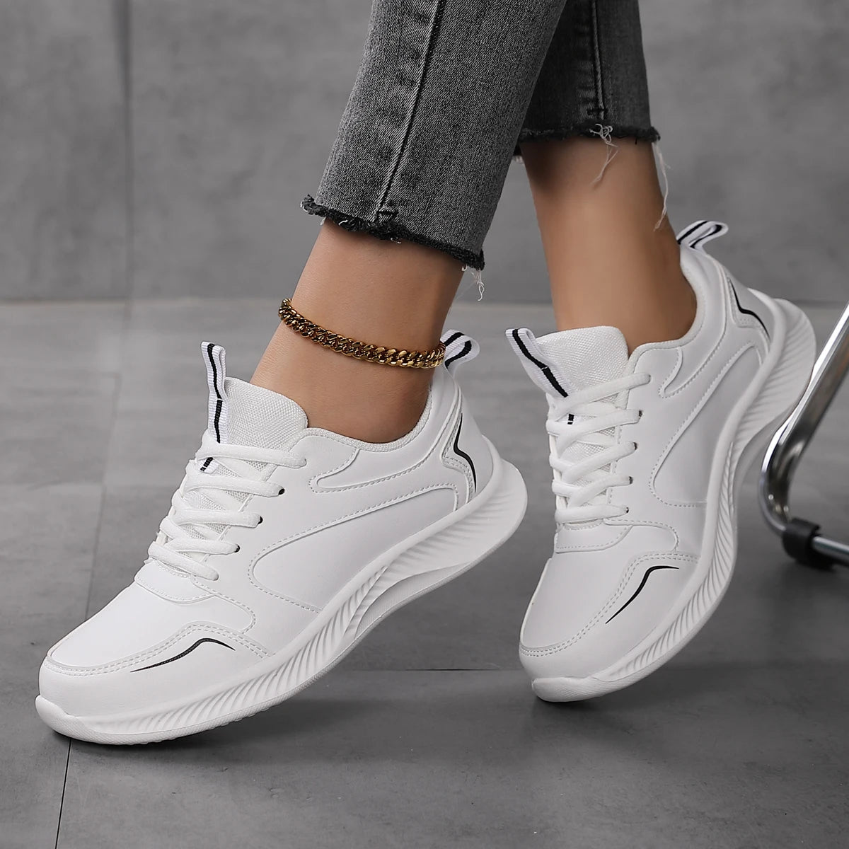 2024 Woman Tennis Sneakers Fashion New Comfort Sports Board Shoes Casual Shoes Female Spring Summer Ladies Female Women Shoe PU - reetell