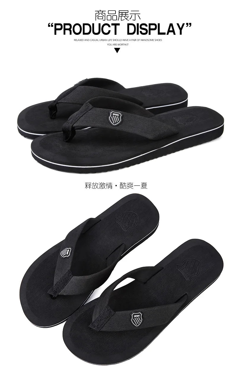 2024 New Shoes Men Summer Men Flip Flops High Quality Beach Sandals Anti-slip Zapatos Hombre Casual Shoes Man Slippers