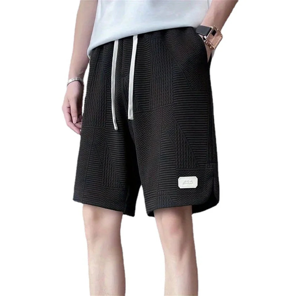 2024 Men Fashion Cotton Blended Solid Color Loosen Up The Waist Summer Multi-Pocket Shorts Wide Beach Casual Shorts Hot Selling - reetell