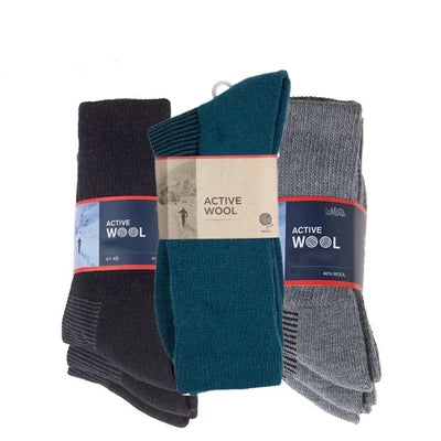 Merino Wool Hiking Socks Men Women Winter Thermal Socks Moisture Wicking Cushioned Crew Socks for Skiing Traveling Boot Socks